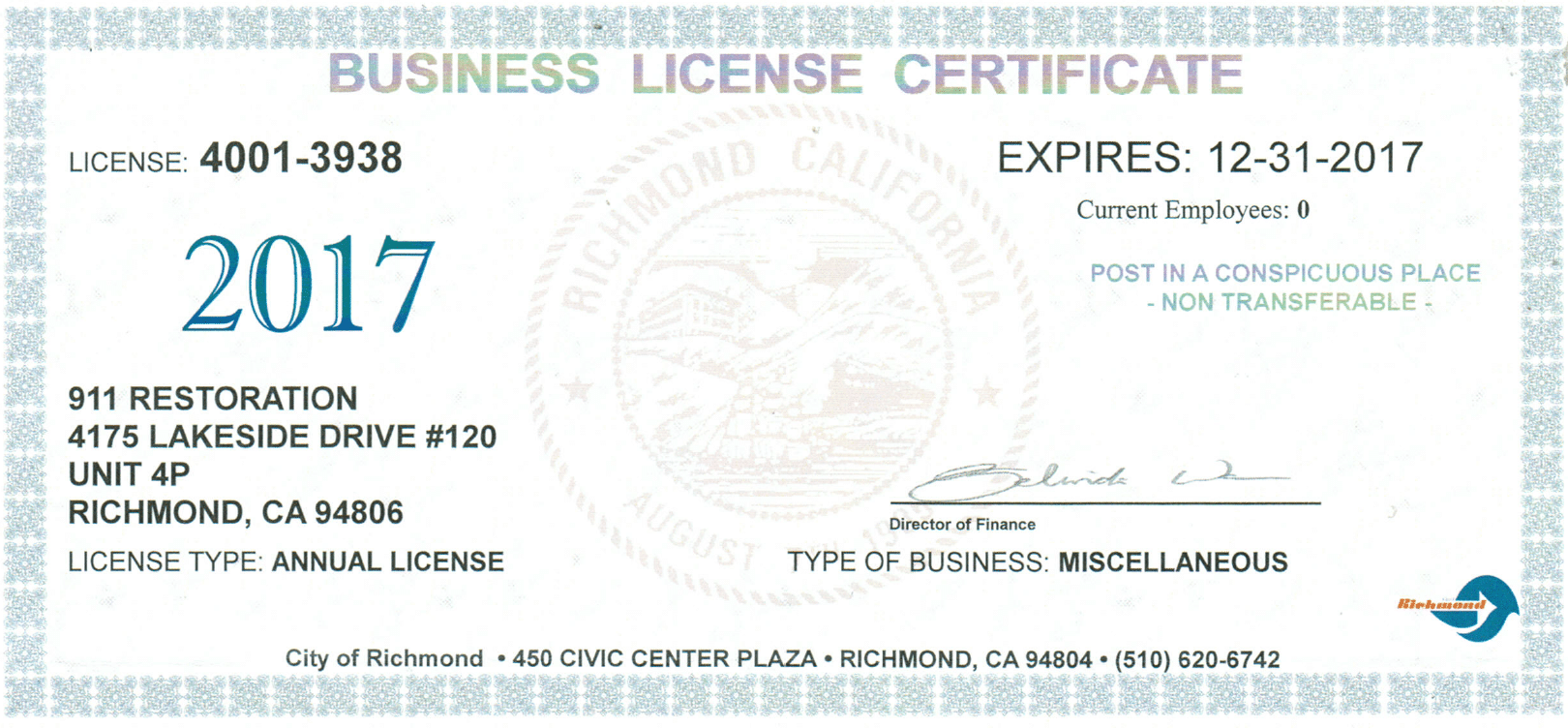 san francisco business license lookup